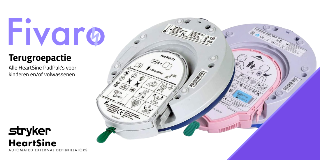Terugroepactie/Recall voor de HeartSine PadPak's